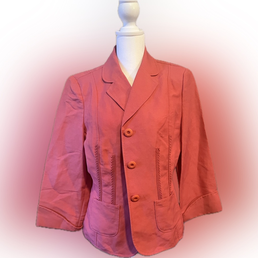 Ladies Emma James Blazer. Color is Citrus Splash.  Size 8